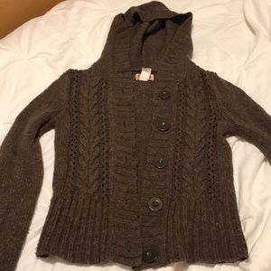 COPY - Brown knit button up sweater